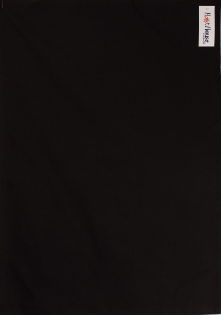  SCREEN PRINTING "Plain" tea towel black. Code: T/T-PLAIN/BLK image 0